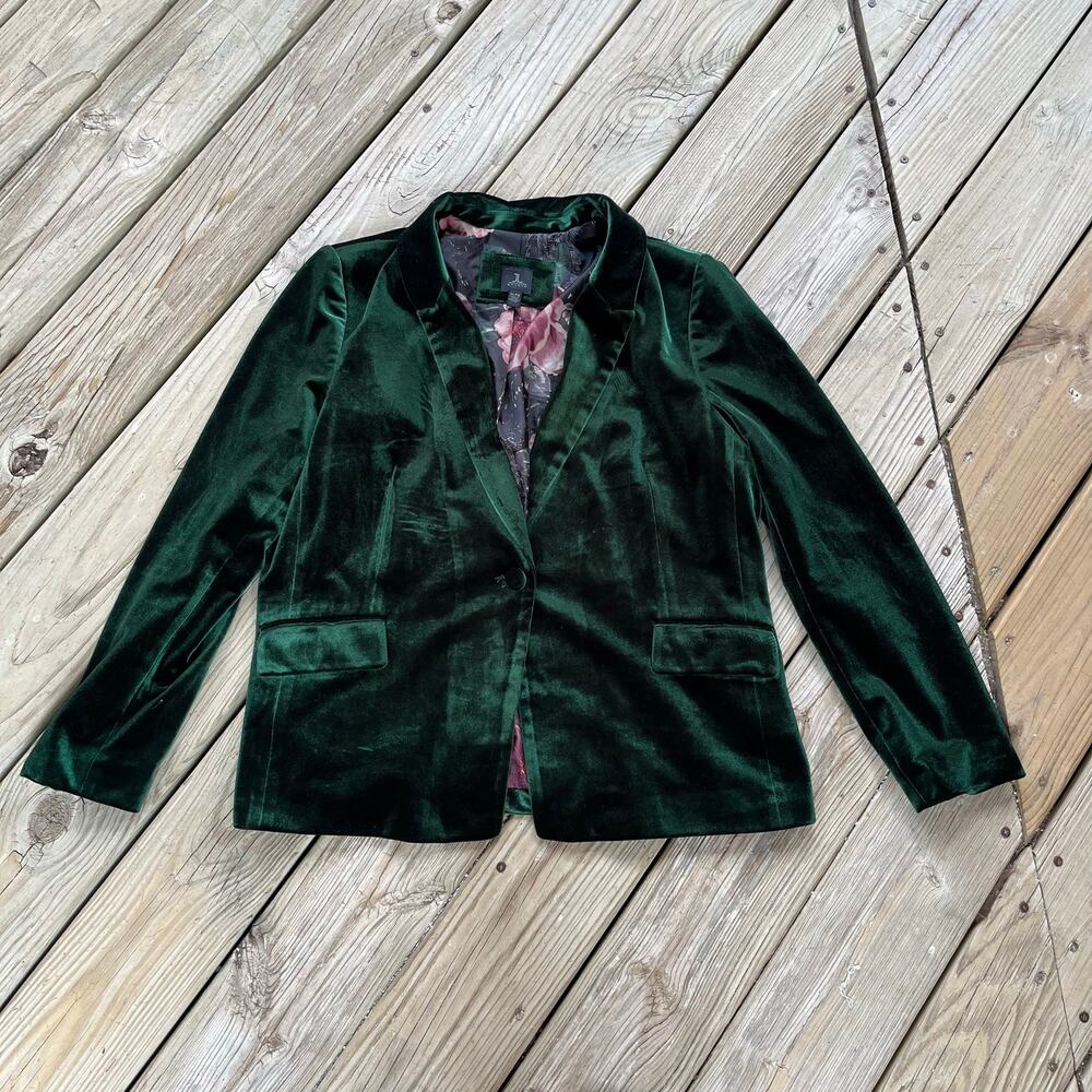 Jules & Leopold Women's Green Velvet Blazer Size XL